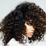 Black Curly Hair With Highlights