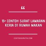 Download Contoh Surat Lamaran Kerja Di Rumah Makan Padang News