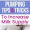 how many days of pumping to increase supply Pumping increase